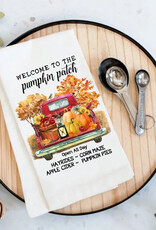 Avery Lane Gifts Autumn Fall Pumpkins Pick Up Truck Flour Sack Tea Towel