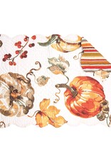 C&F Set of 4 Rectangular Watercolor Pumpkin Placemats