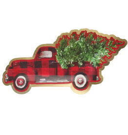 Sophistiplate Paper Products Paper Truck Plate Holiday Buffalo Check/8pk