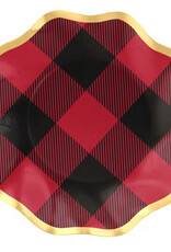 Sophistiplate Paper Products Wavy Dinner Plate Holiday Buffalo Check/8 pkg
