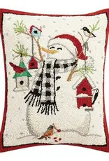 Peking Handicraft, Inc Snowman with Birds Hook Pillow