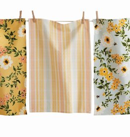 TAG Set of 3 Bee Floral Dishtowels