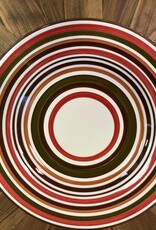 TAG Set of 2 Chocolate Sonoma Stripe Dinner Plates