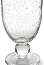 TAG Set of 6 Clear Bubble Glass Goblets