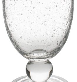 TAG Set of 6 Clear Bubble Glass Goblets