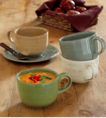 TAG Set of 2 Market Soup/Latte Mugs in Slate Blue
