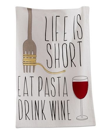 TAG Eat Pasta Drink Wine Dishtowel