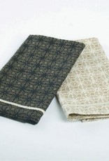 TAG Set of 2 Black and Natural Guest Towels
