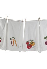 TAG Set of 4 Oversized Veggie Market Flour Sack Towels