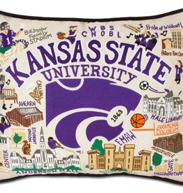 CatStudio K-State Embroidered Pillow