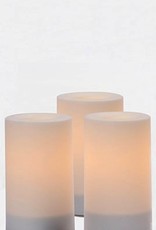 Northern International Inc. 3-PACK of 5" Remote Control Flameless Outdoor Pillars, White