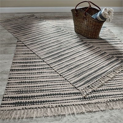 Split P Shadwo Dot Rug in Slate
