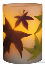 TAG Flameless Autumn Leaves Pillar Candle 3x4
