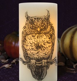 Northern International Inc. Owl Battery Operated Candle 3x6"