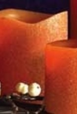 K&K Interiors Orange Glitter LED Candle 4x4"