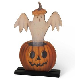 K&K Interiors Ghost Coming Out of Pumpkin