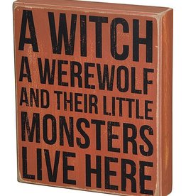Primatives by Kathy Little Monsters Box Sign