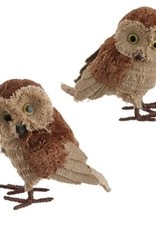 RAZ Imports Brown Owl with Burlap