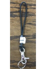 SNOWBOARD LEASH NYLON CORD W/ CLIP BLACK