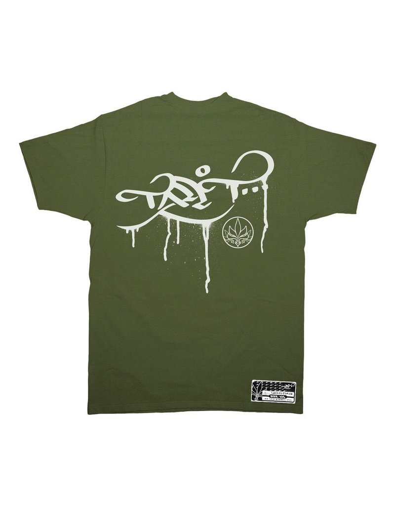 TALL T PRODUCTION DRIP LOGO OLIVE/WHITE - Foothills Ski Life