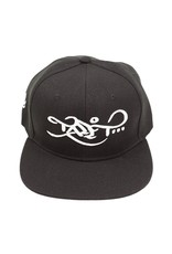 TALL T PRODUCTIONS TALL T PRODUCTION SNAPBACK HAT LOGO BLACK/WHITE