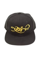 TALL T PRODUCTIONS TALL T PRODUCTION SNAPBACK HAT LOGO BLACK/GOLD