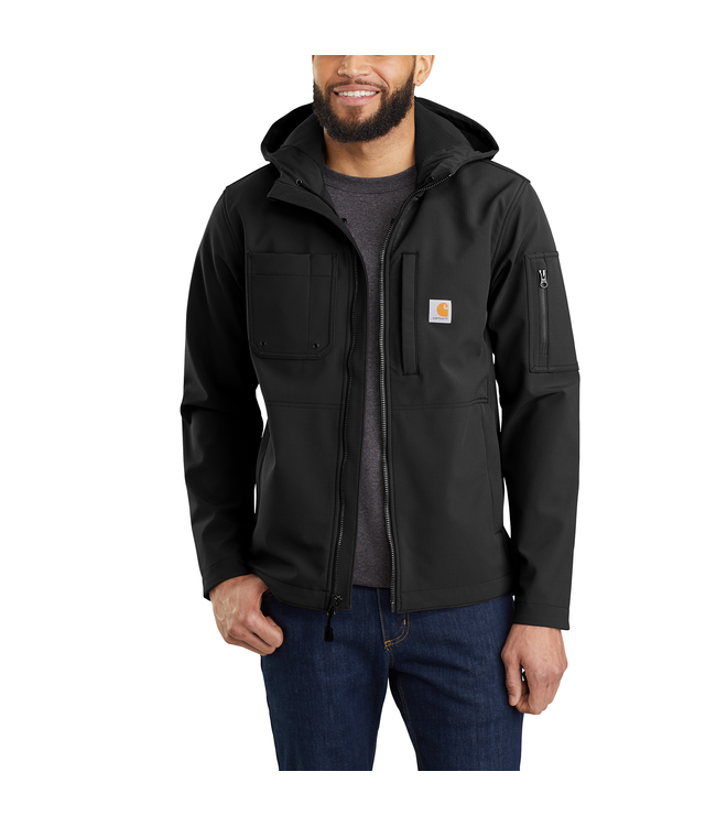Carhartt Men's Rain Defender Relaxed Fit Midweight Softshell Hooded Jacket 103829