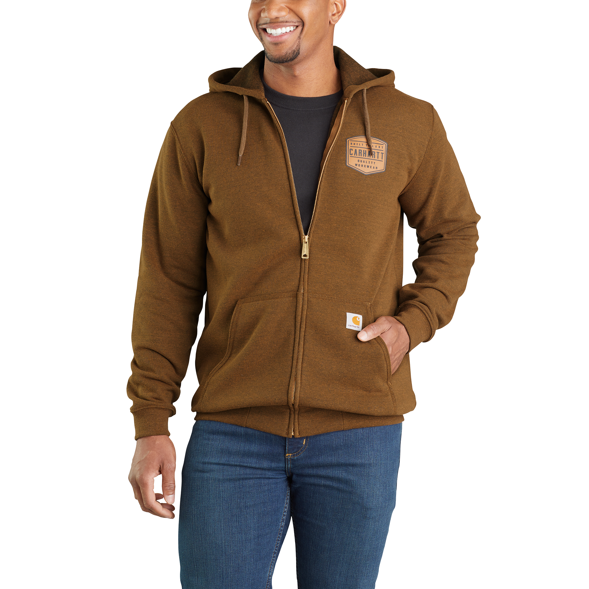 Carhartt 103868-472 Midweight Chest Graphic Full-Zip Hooded Sweatshirt