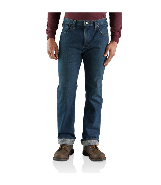 Carhartt Men's Straight Relaxed Knit-Lined Rugged Flex Jean ...