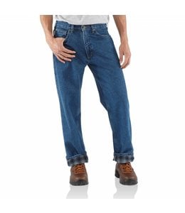 Carhartt Men's Flannel Lined Straight Leg Relaxed Fit Jean B172
