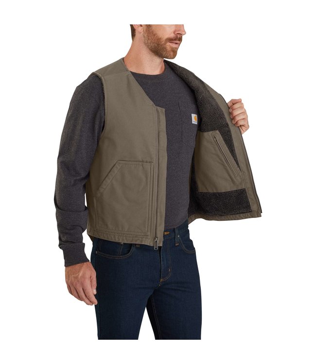 Carhartt Men's Washed Duck Sherpa Lined Vest 104394