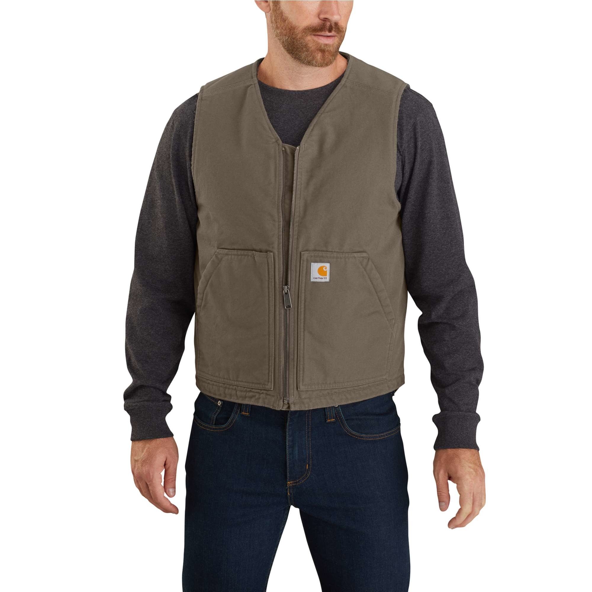 Carhartt Men's Washed Duck Sherpa Lined Vest - Traditions Clothing