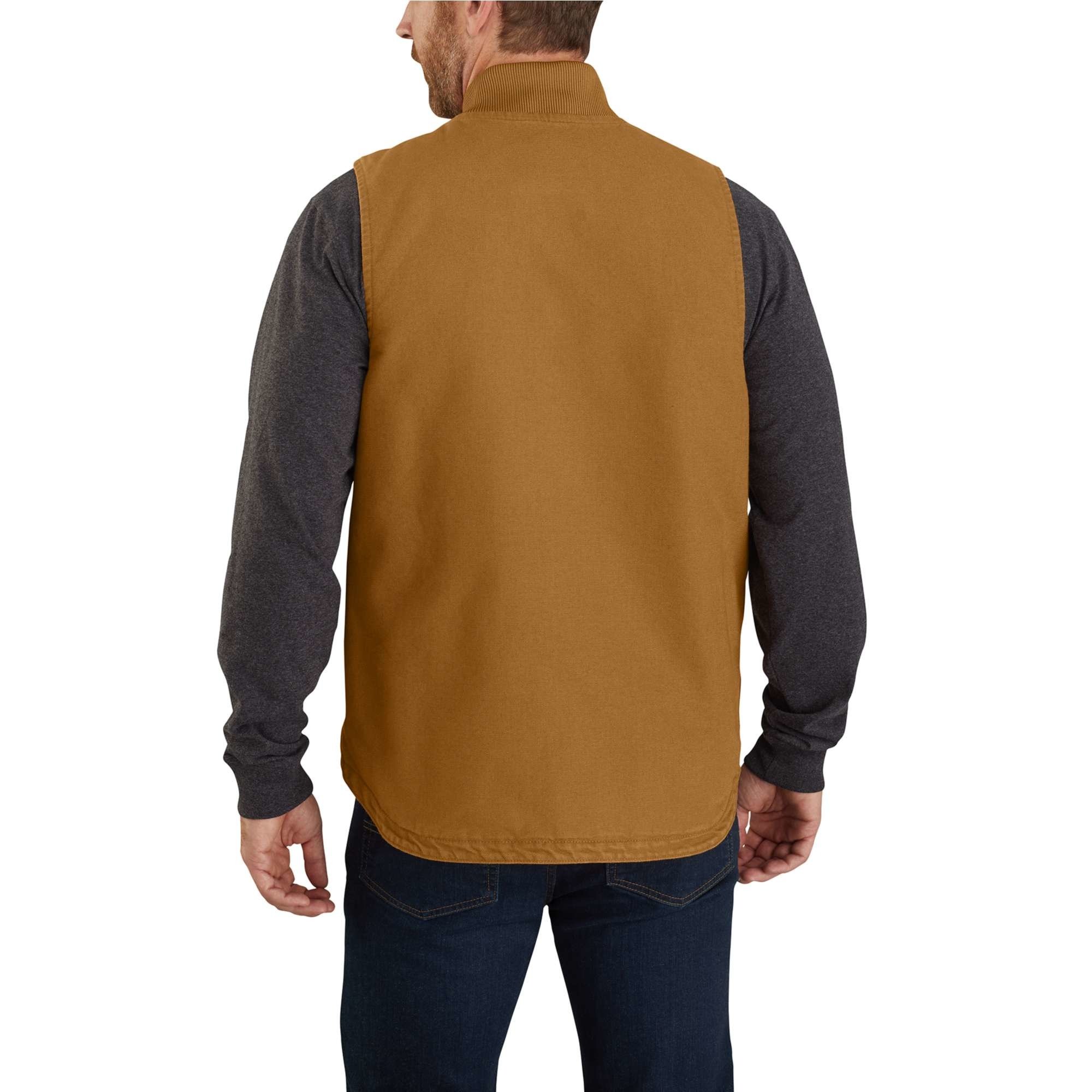 Men's Washed Duck Insulated Rib Collar Vest 104395