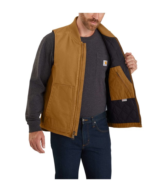 Carhartt Men's Washed Duck Insulated Rib Collar Vest 104395