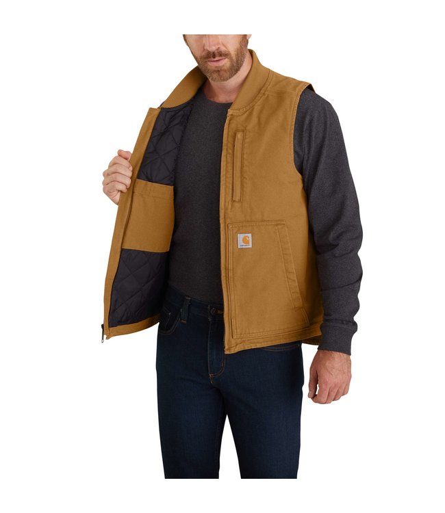 Carhartt Men's Washed Duck Insulated Rib Collar Vest 104395