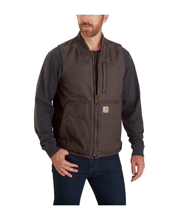 Carhartt Men's Washed Duck Insulated Rib Collar Vest 104395