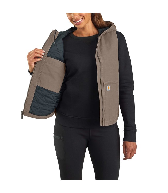 Carhartt Women's Washed Duck Insulated Hooded Vest 104026