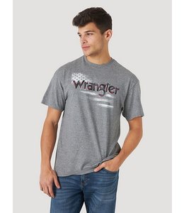 Wrangler Men's Short Sleeve Flag Logo Graphic T-Shirt MQ6163H