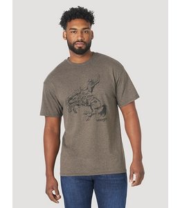 Wrangler Men's Short Sleeve Bucking Cowboy Graphic T-Shirt MQ6152E