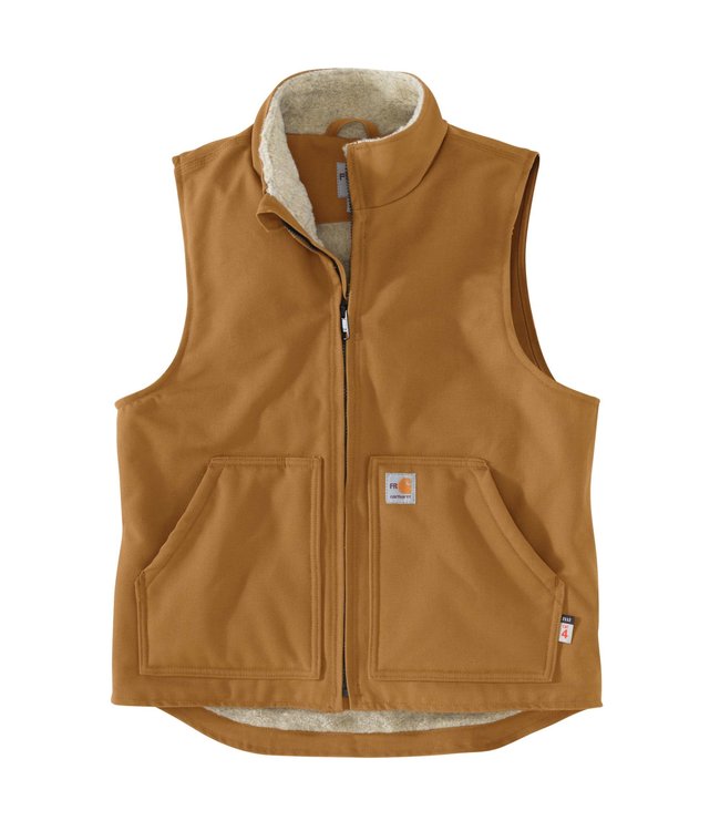 Carhartt Men's Flame-Resistant Duck Sherpa-Lined Vest 104981