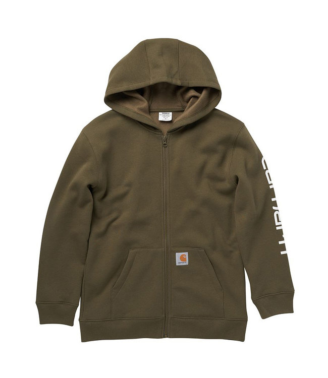Carhartt Boy's Long Sleeve Full-Zip Sleeve Graphic Sweatshirt CP8550