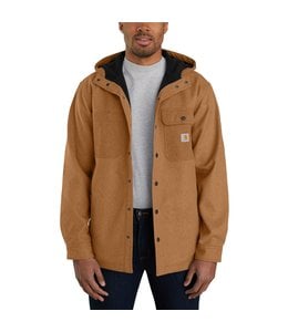 Carhartt Men's Rain Defender Relaxed Fit Heavyweight Hooded Shirt Jac 105022