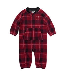 Carhartt Boy's Infant Fleece Long Sleeve Zip-Front Plaid Coverall CM8710