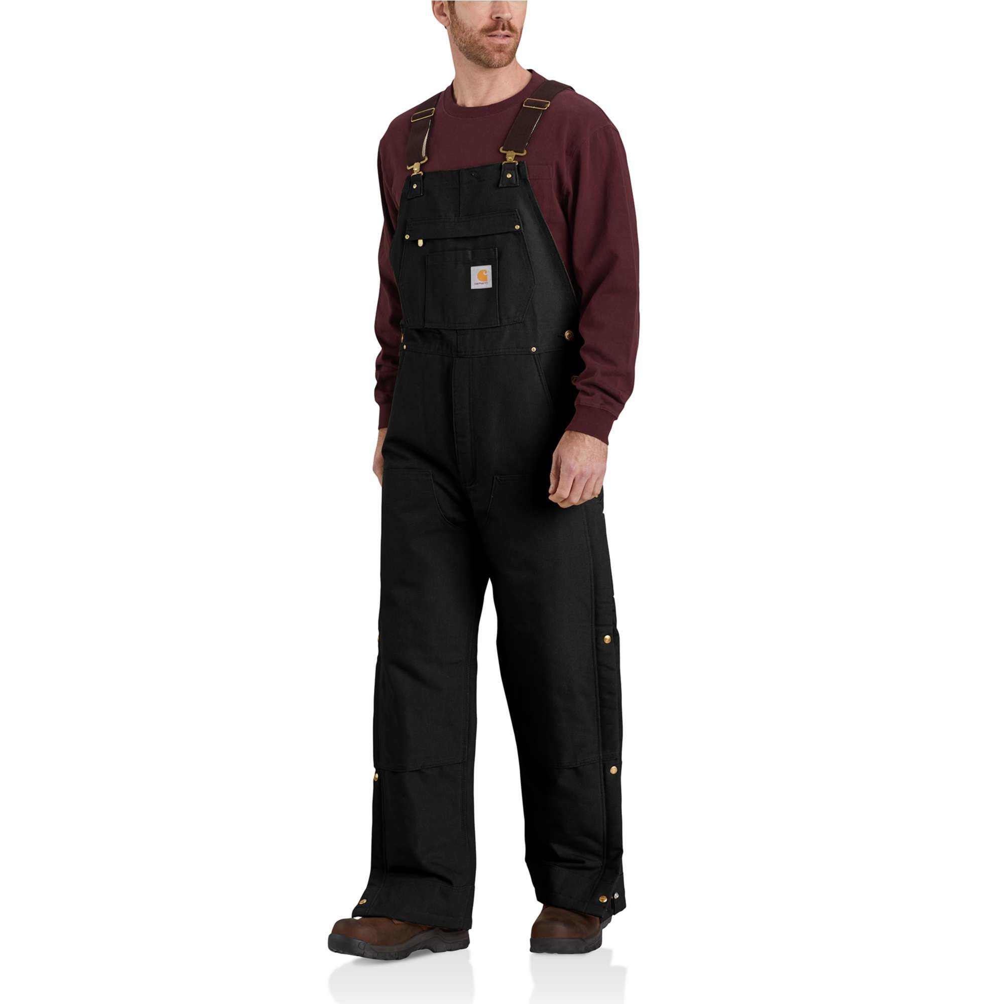 CARHARTT Men's Duck Bib Overall Unlined R01,Black,30 x 32 : :  Clothing, Shoes & Accessories