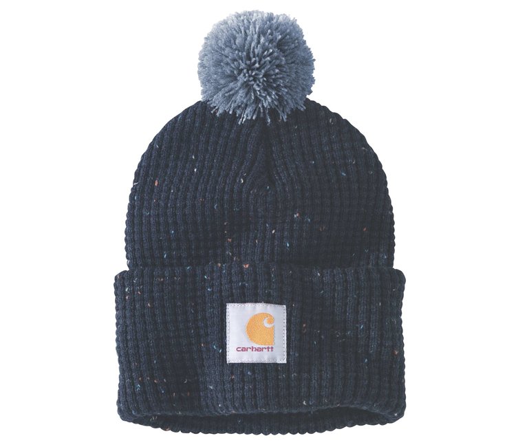 Carhartt Women's Pom-Pom Knit Beanie | Navy Nep