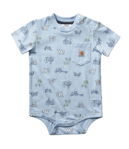 Carhartt Boy's Infant Short-Sleeve Farm Print Bodysuit CA6253