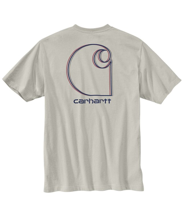 Carhartt Mens Relaxed Fit Midweight Short-Sleeve Flag Graphic T-Shirt 