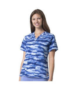 Carhartt Women's Print V-Neck Media Scrub Top C12114