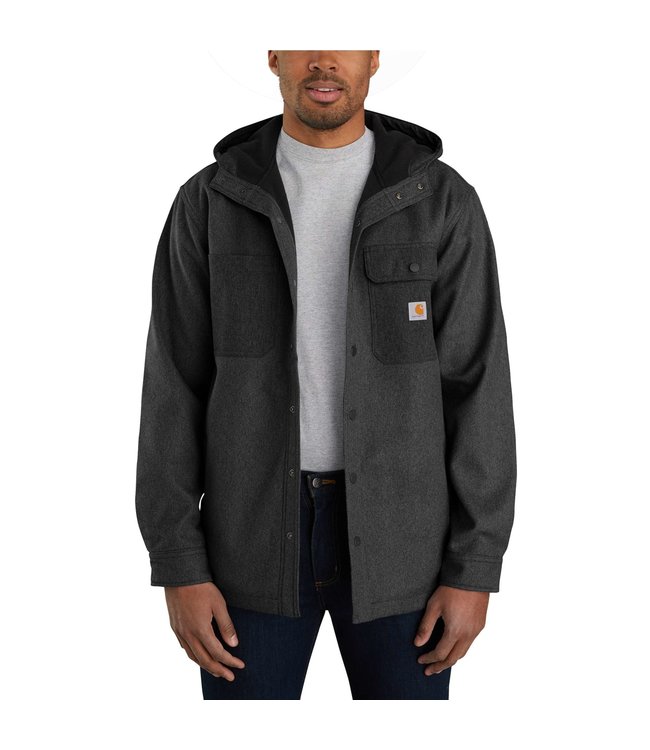 Carhartt Men's Rain Defender Relaxed Fit Heavyweight Hooded Shirt Jac 105022