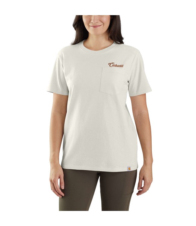 Carhartt Women's Loose Fit Heavyweight Short Sleeve Script Graphic T-Shirt 105401